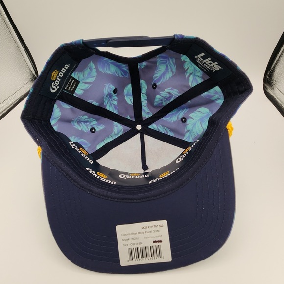 Corona Beer Rope Floral Golfer Hat Adjustable Snapback Embroidered Logo Cap NEW - Picture 9 of 13